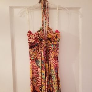 Sky halter dress